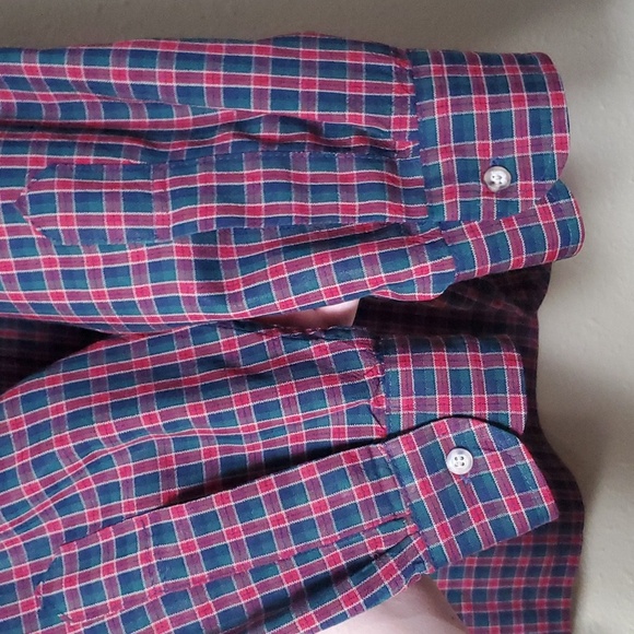 Sir Pendleton Size 3X Tall Wool Button Down Longsleeve Shirt Green Red Plaid USA - Picture 5 of 7